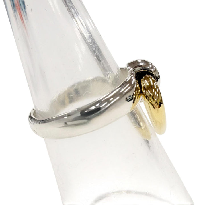 Excellent HERMES Ring ring Heart Knock Ring combination Silver 925 Women