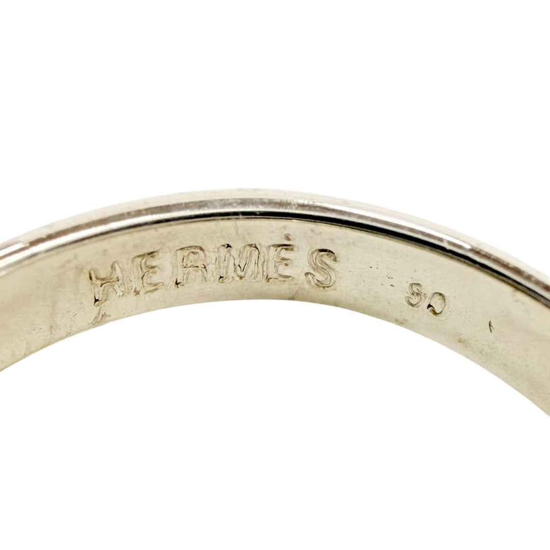 Excellent HERMES Ring ring Heart Knock Ring combination Silver 925 Women