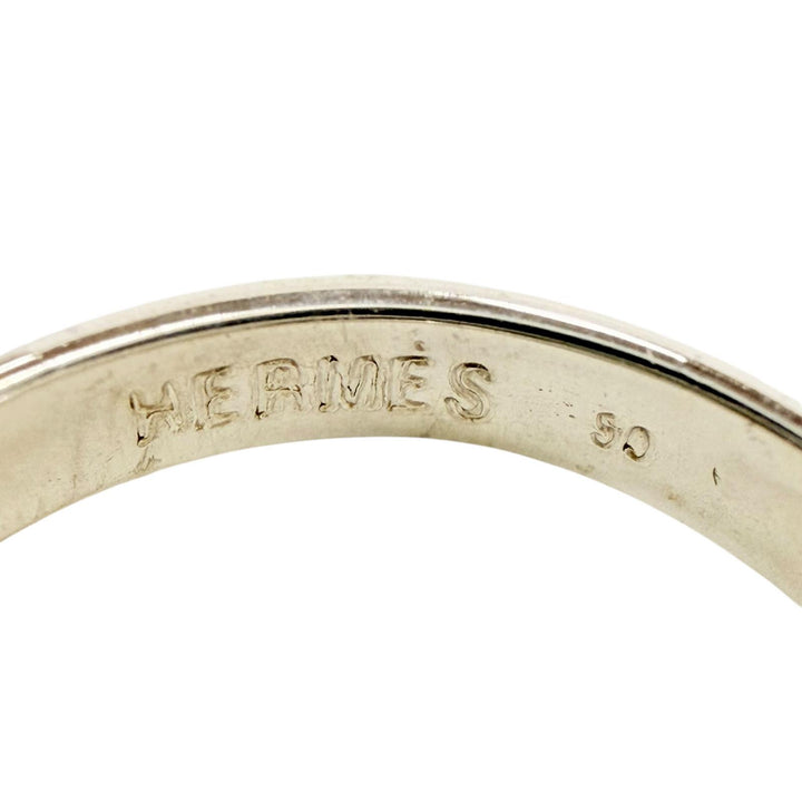 Excellent HERMES Ring ring Heart Knock Ring combination Silver 925 Women