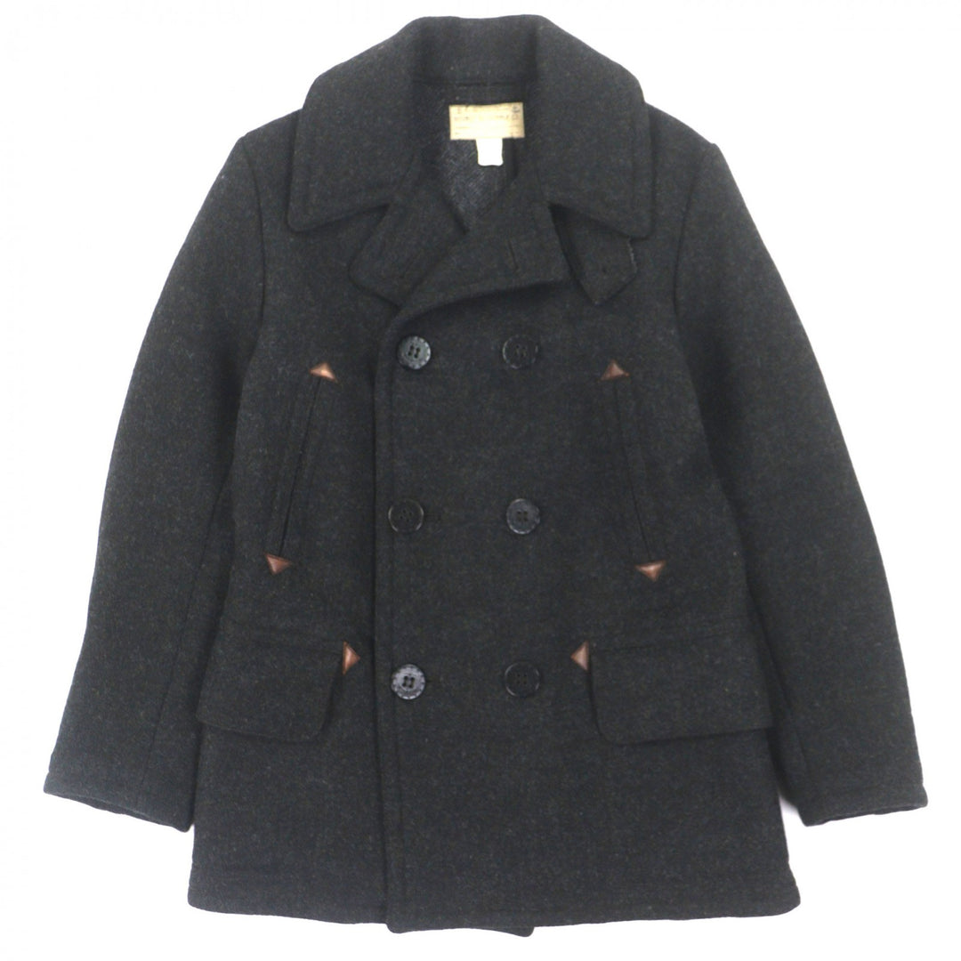 Great RRL pea coat DOUBLE FACED WOOL P-COAT Dark gray wool mens XS