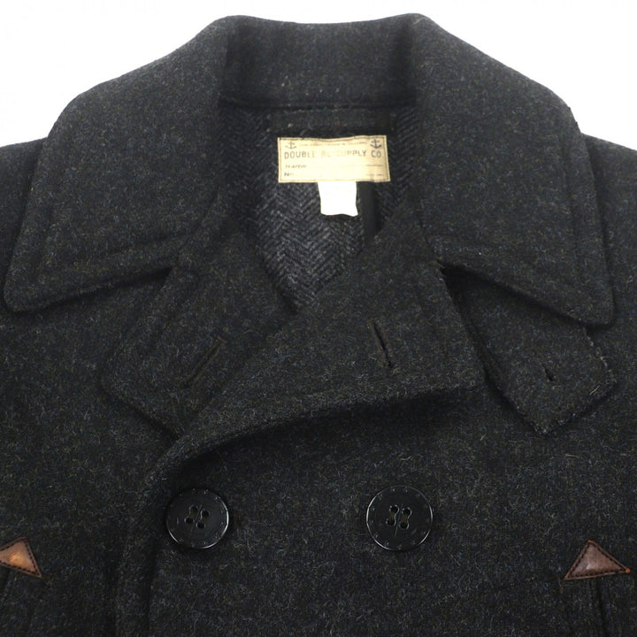 Great RRL pea coat DOUBLE FACED WOOL P-COAT Dark gray wool mens XS