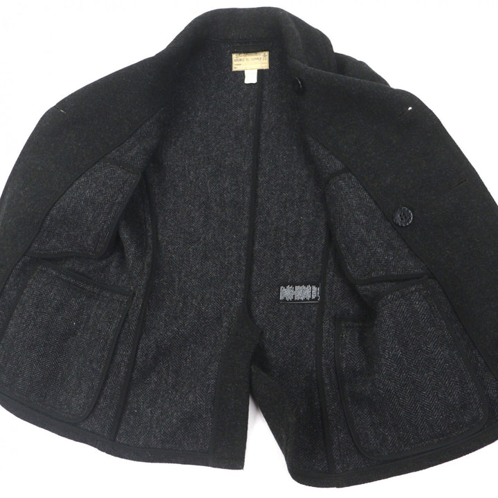 Great RRL pea coat DOUBLE FACED WOOL P-COAT Dark gray wool mens XS