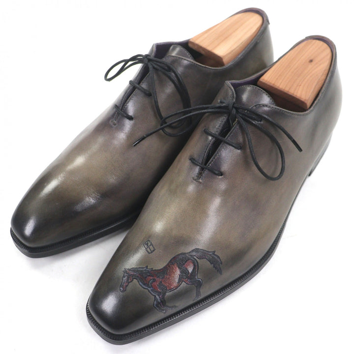 Excellent Berluti Leather shoes Alessandro gray leather mens 5.5