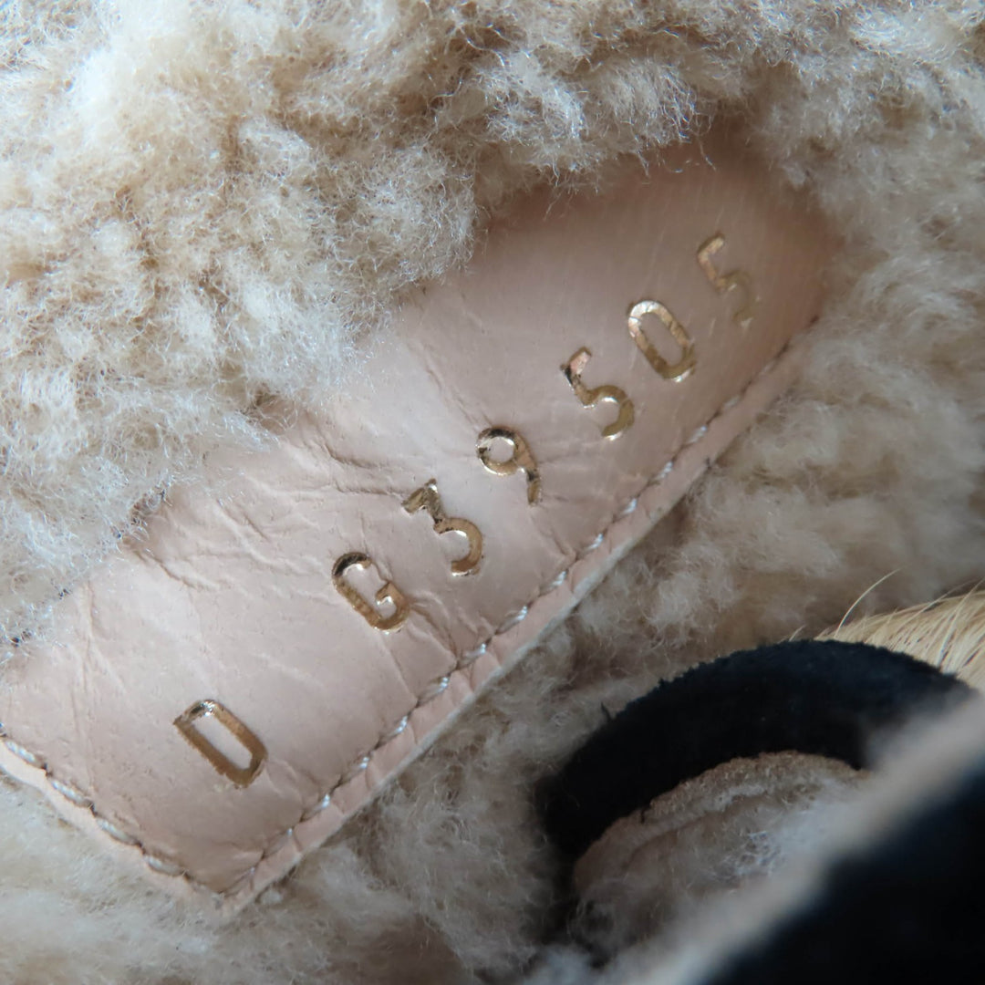 Excellent CHANEL short boots COCO Mark Harako suede leather beige 36 G39505