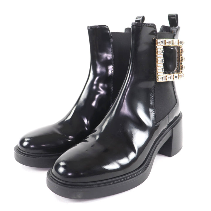 Great ROGER VIVIER Ankle boots Viv Ranger Leather Chelsea Boots black leather 37