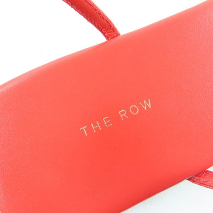 Very Good THE ROW Sandals Bear Ankle Strap Flat Leather Red leather Women 35