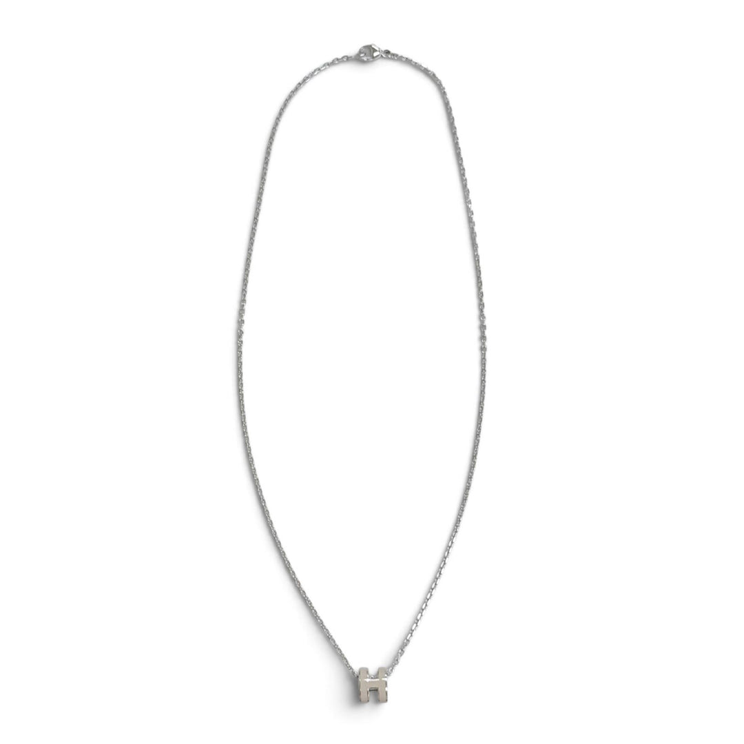 Excellent HERMES Necklace Mini Pop H Mini Pop Ash Pendant Women