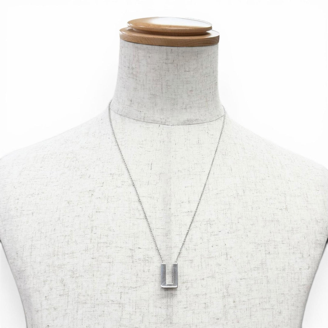 Great TOM WOOD Square Pendant Square Necklace Pendant 24.5 inch Chain Silver 925