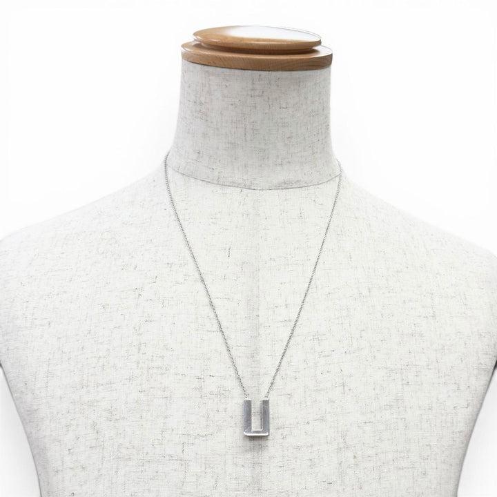 Great TOM WOOD Square Pendant Square Necklace Pendant 24.5 inch Chain Silver 925