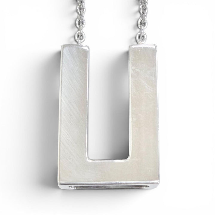 Great TOM WOOD Square Pendant Square Necklace Pendant 24.5 inch Chain Silver 925