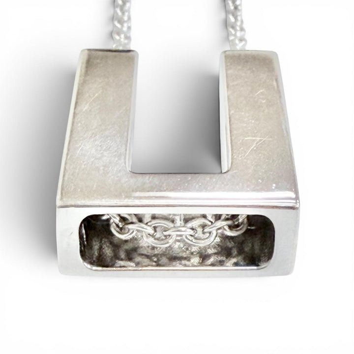 Great TOM WOOD Square Pendant Square Necklace Pendant 24.5 inch Chain Silver 925