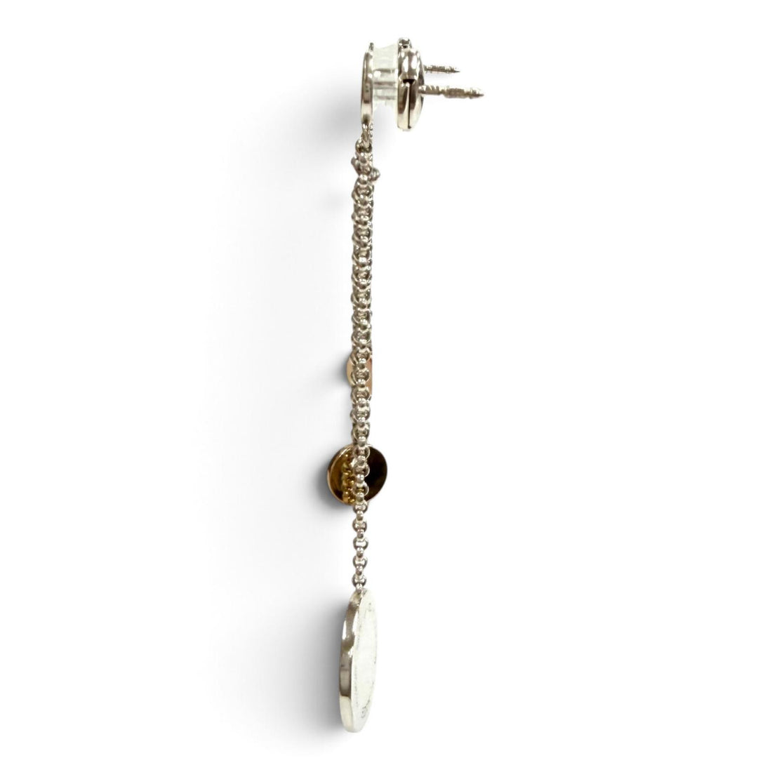 Great HERMES Pierce Exlibris for both ears Silver AG925 Women