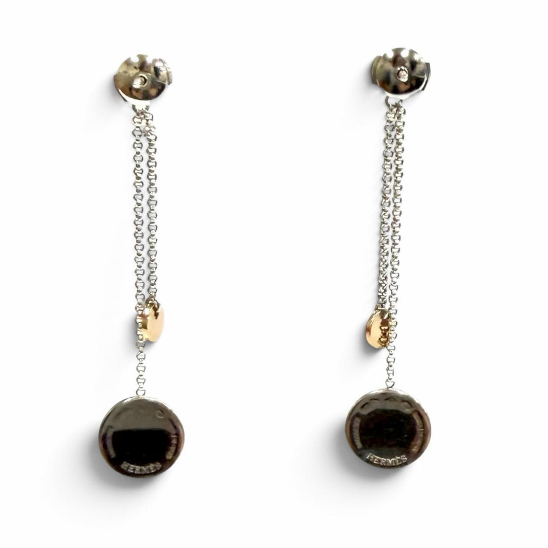 Great HERMES Pierce Exlibris for both ears Silver AG925 Women