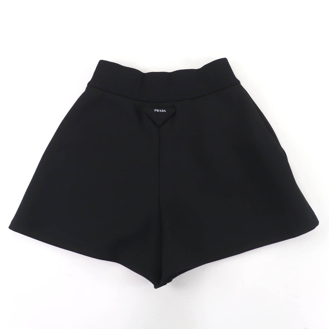 Excellent PRADA Shorts Triangle logo black polyester Women M 132383