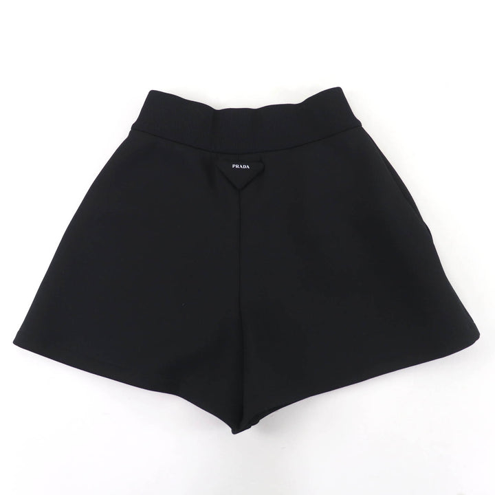 Excellent PRADA Shorts Triangle logo black polyester Women M 132383