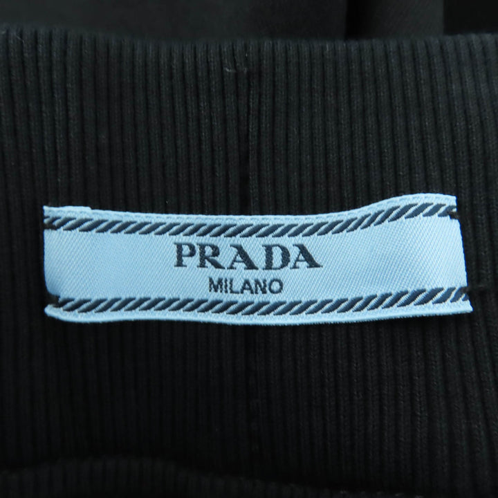 Excellent PRADA Shorts Triangle logo black polyester Women M 132383