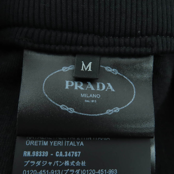 Excellent PRADA Shorts Triangle logo black polyester Women M 132383