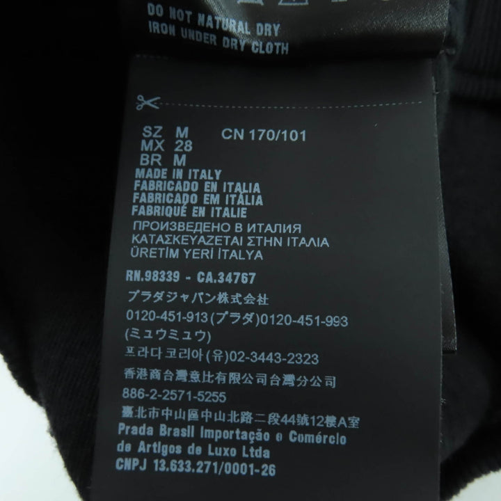 Excellent PRADA Shorts Triangle logo black polyester Women M 132383