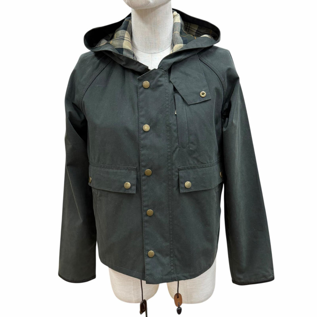 Great Barbour Jacket SPEY WAX JACKET Dark green cotton Women LWX0730SG51