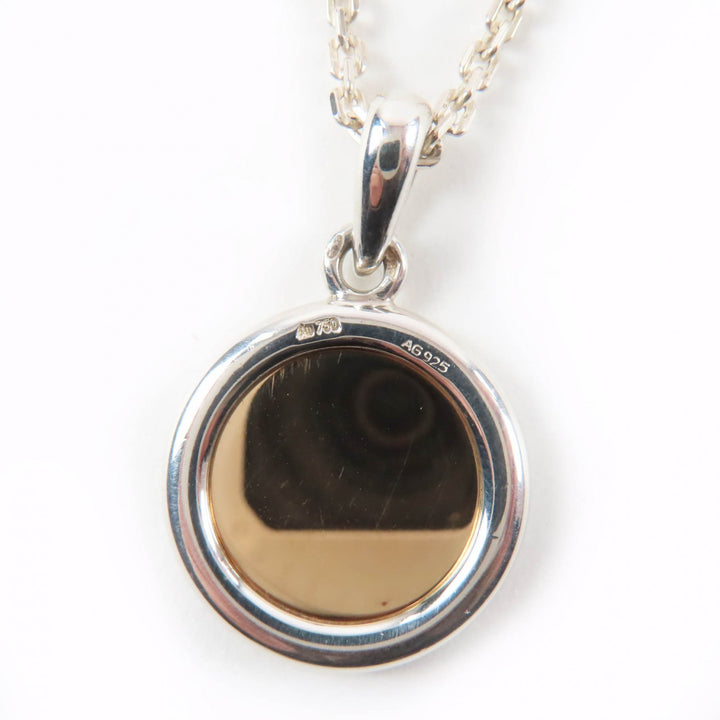 Great HERMES Necklace Serie Metal combo Silver AG925 Women
