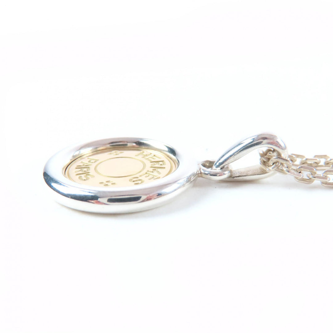 Great HERMES Necklace Serie Metal combo Silver AG925 Women