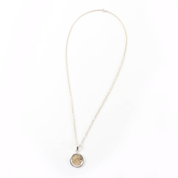 Great HERMES Necklace Serie Metal combo Silver AG925 Women