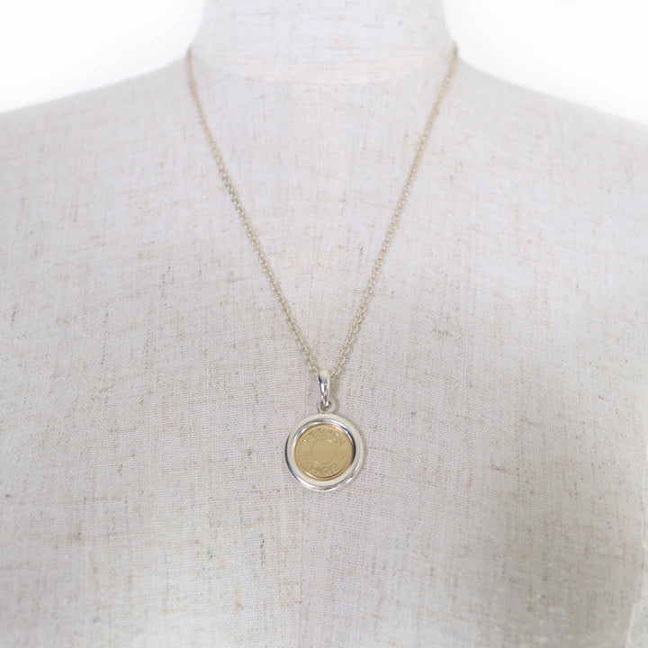 Great HERMES Necklace Serie Metal combo Silver AG925 Women
