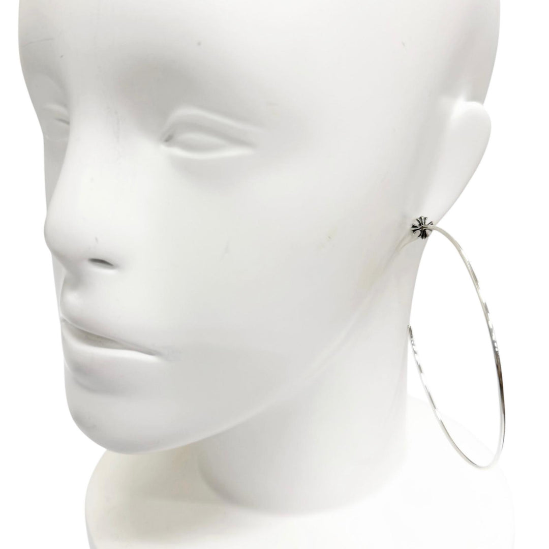 Great CHROME HEARTS Pierce HOOP CH PLS CH Plus Hoop Silver SV925 Women