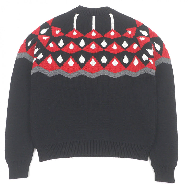 Excellent PRADA knit black Virgin wool mens 46 UMB147