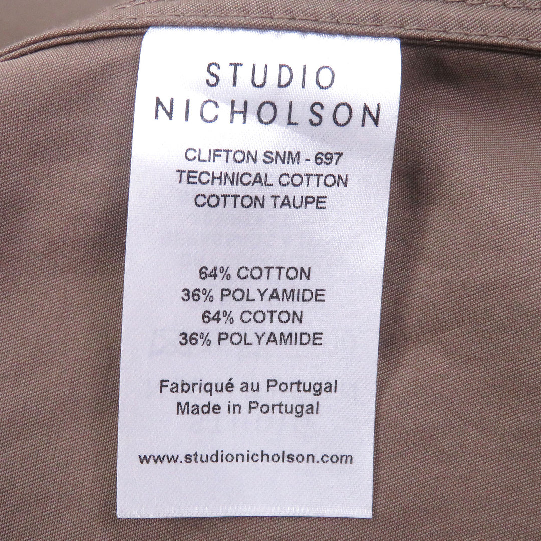 Excellent STUDIO NICHOLSON Jacket CLIFTON JACKET Brown cotton mens S SNM-697
