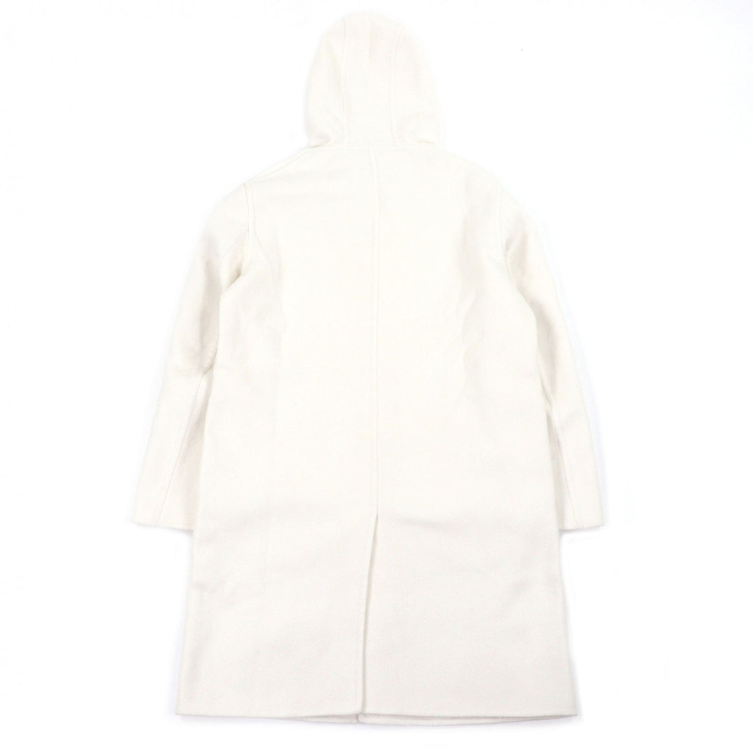 Excellent LARDINI coat FABRIC Hooded Ivory wool mens 46