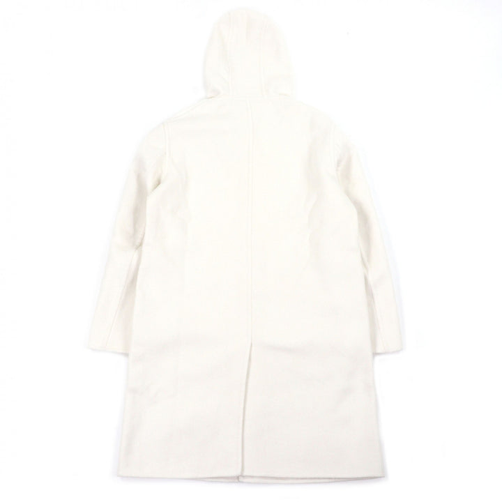 Excellent LARDINI coat FABRIC Hooded Ivory wool mens 46
