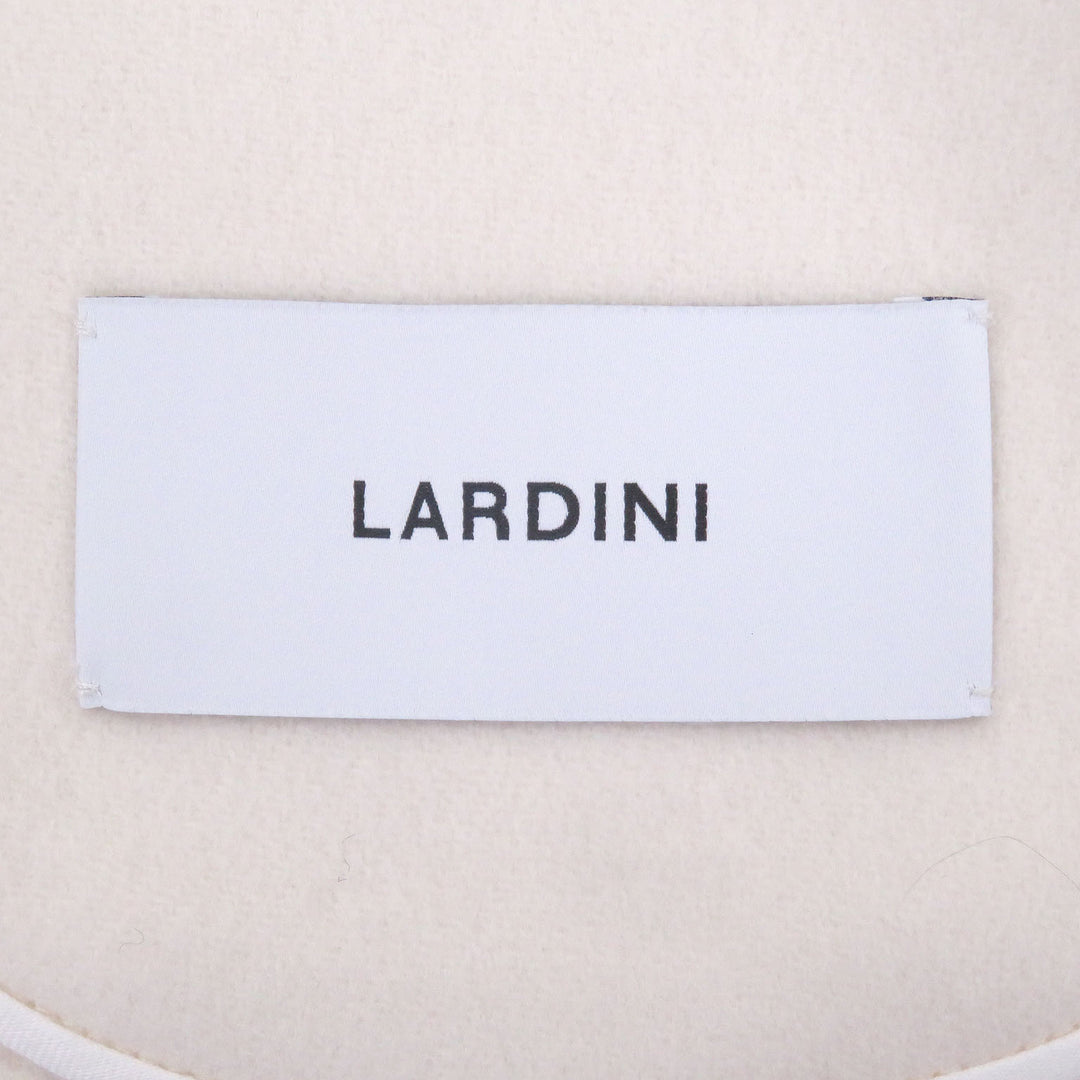 Excellent LARDINI coat FABRIC Hooded Ivory wool mens 46