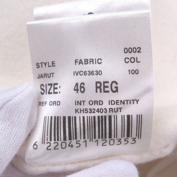 Excellent LARDINI coat FABRIC Hooded Ivory wool mens 46