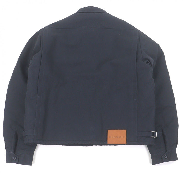 Pristine BLUE MARBLE Bomber jacket 50s JACKET IN PEACH SKIN CANVAS M