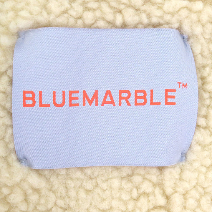 Pristine BLUE MARBLE Bomber jacket 50s JACKET IN PEACH SKIN CANVAS M