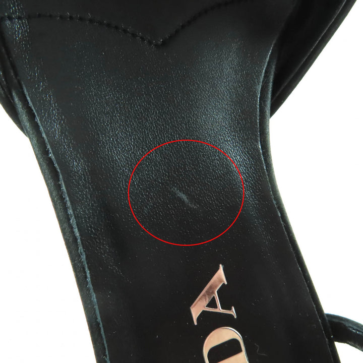 Pristine PRADA pumps Logo pointed-toe slingbacks black Women 34.5 1I535N