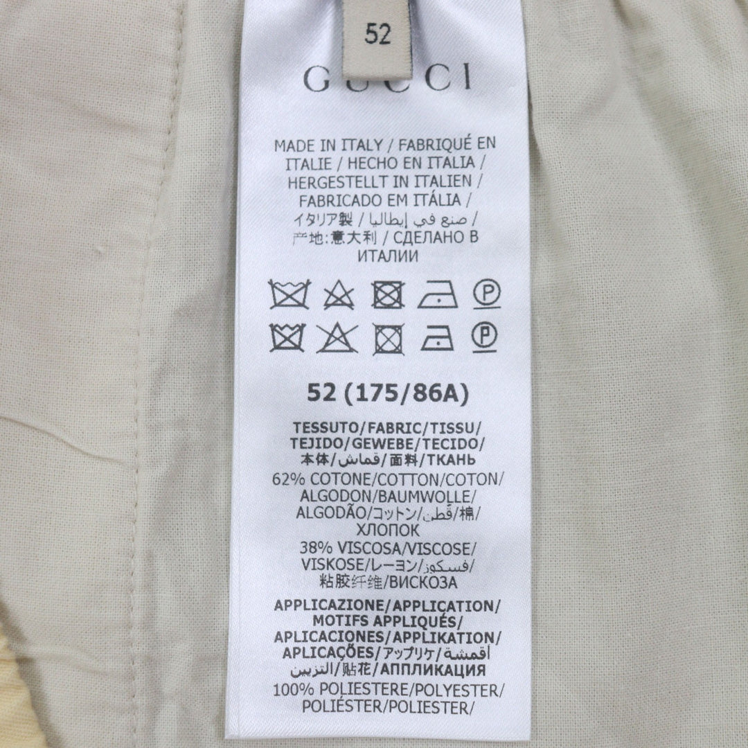 Excellent GUCCI Pants yellow cotton mens 52 654902