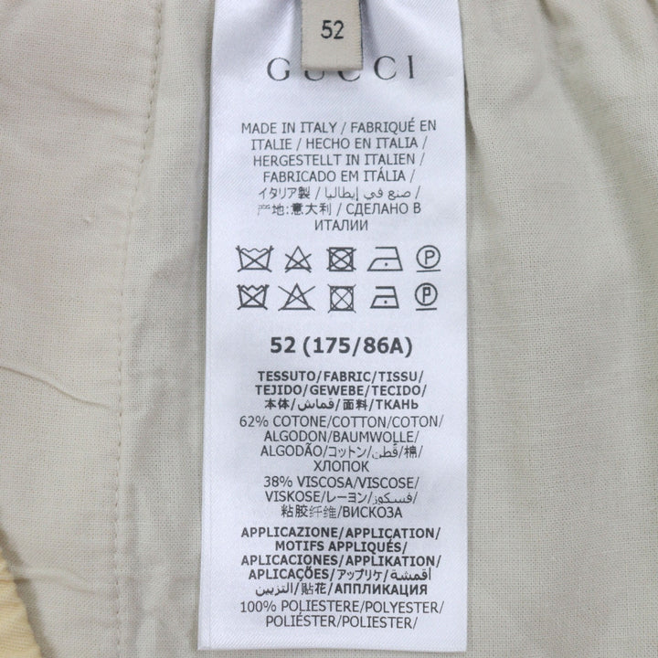 Excellent GUCCI Pants yellow cotton mens 52 654902