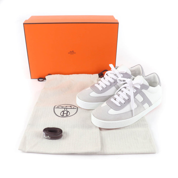 Pristine HERMES sneakers boomerang white leather Women 35