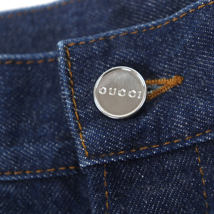 Excellent GUCCI Denim pants Indigo cotton Women 23 792168