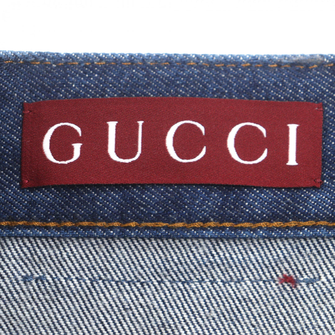 Excellent GUCCI Denim pants Indigo cotton Women 23 792168