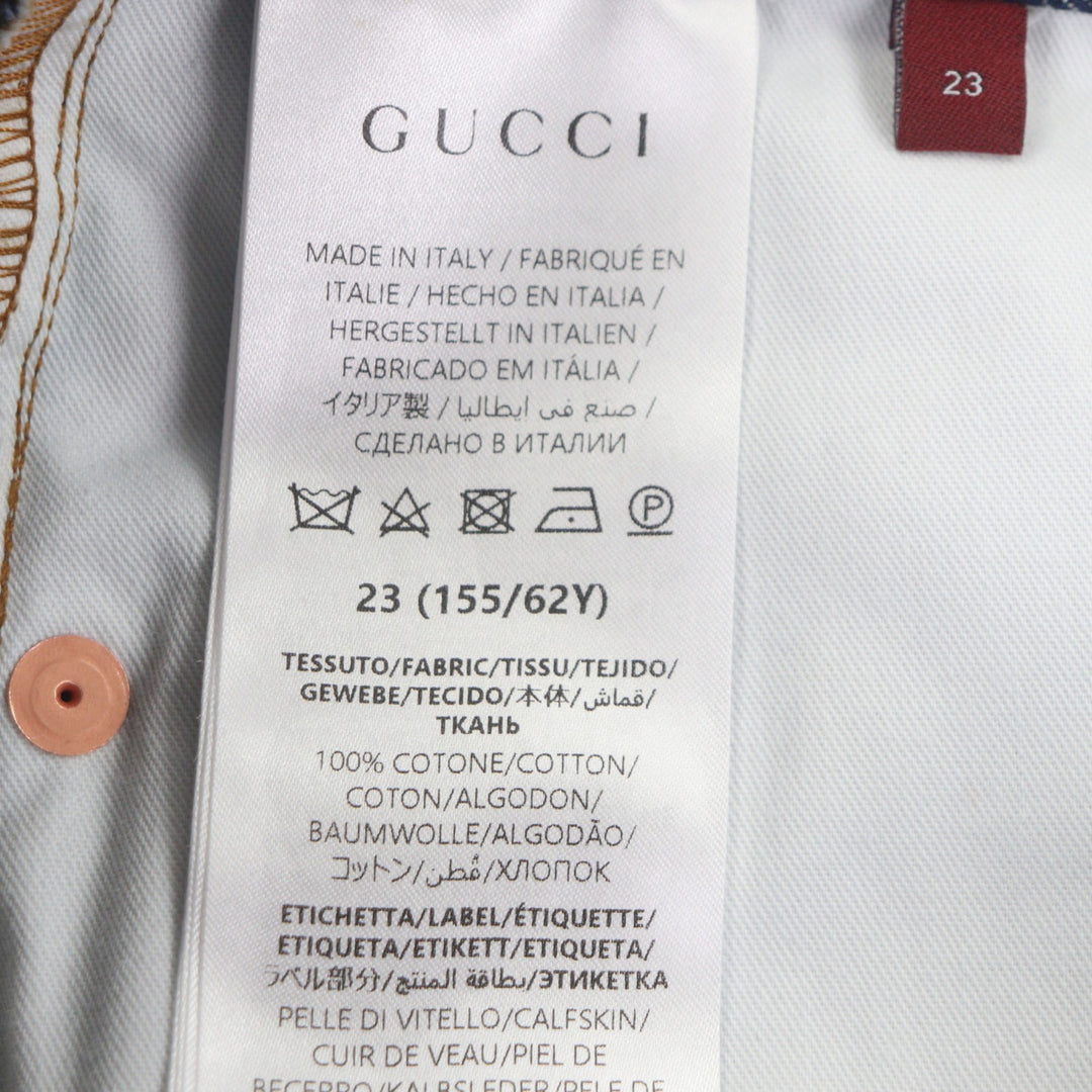 Excellent GUCCI Denim pants Indigo cotton Women 23 792168