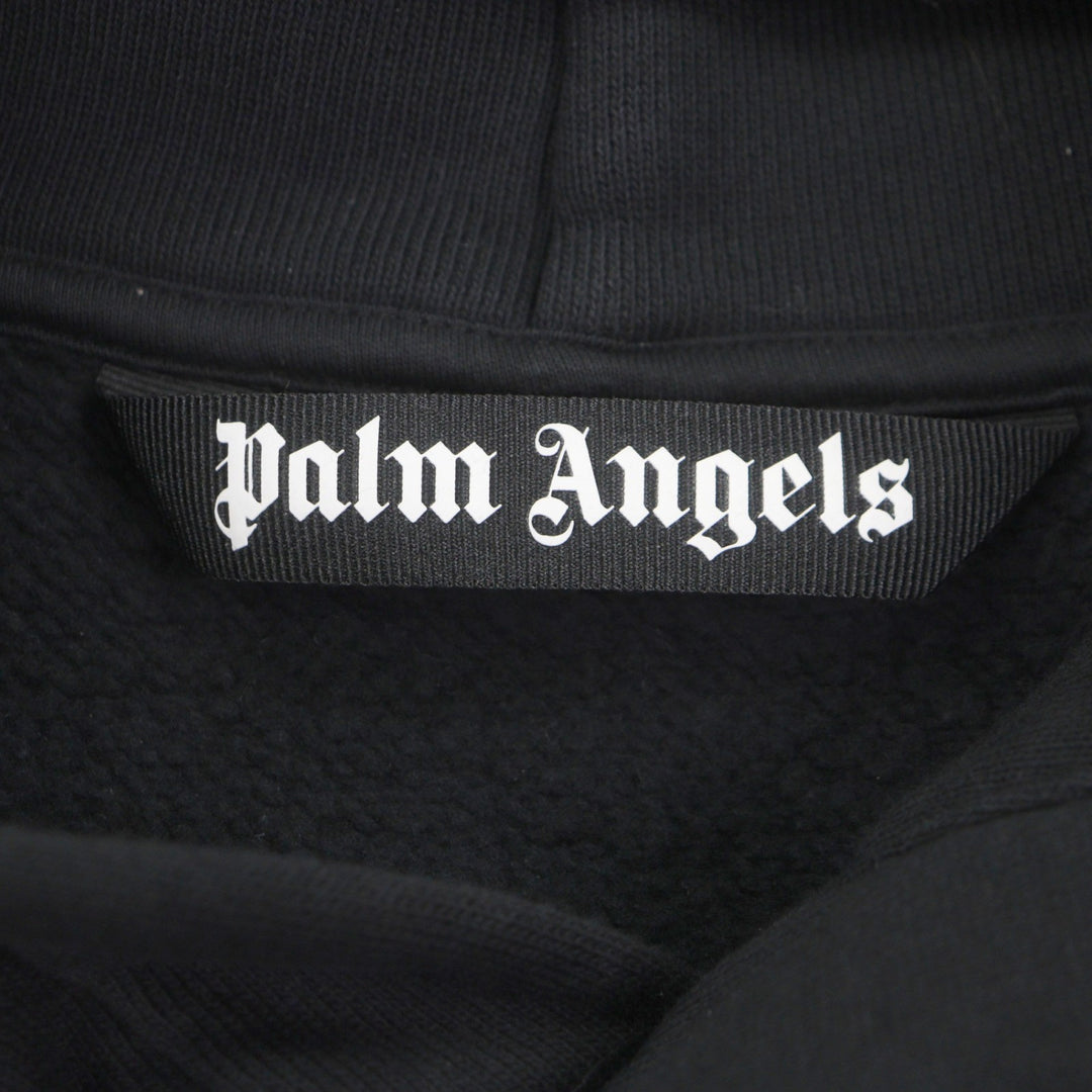 Pristine PALM ANGELS hoodie College logo pullover black cotton mens XL
