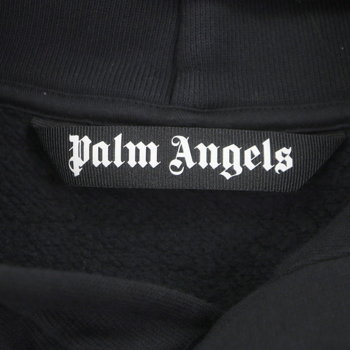 Pristine PALM ANGELS hoodie College logo pullover black cotton mens XL