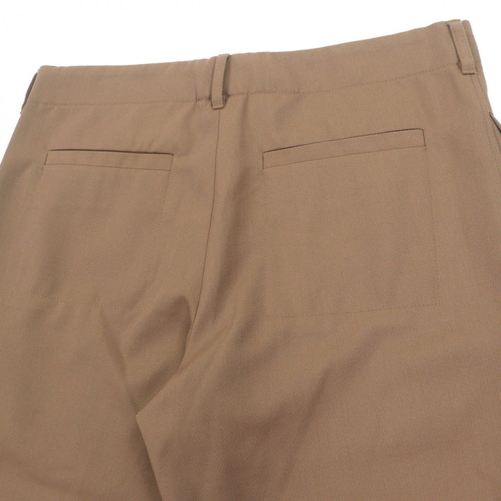 Pristine FENDI slacks Logo Metal Pants Brown wool mens 48 FB0863
