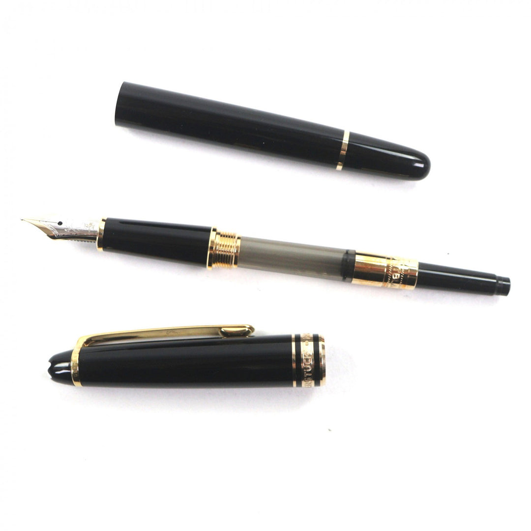 Great MONTBLANC fountain pen Meisterstück Classic white star black 14K mens