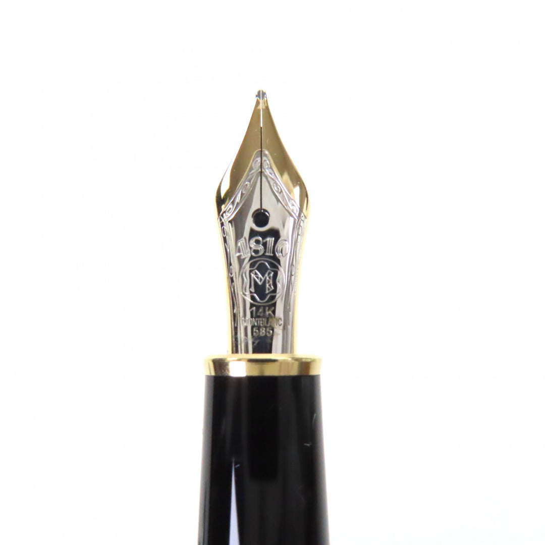 Great MONTBLANC fountain pen Meisterstück Classic white star black 14K mens