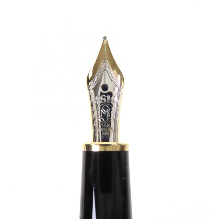 Great MONTBLANC fountain pen Meisterstück Classic white star black 14K mens