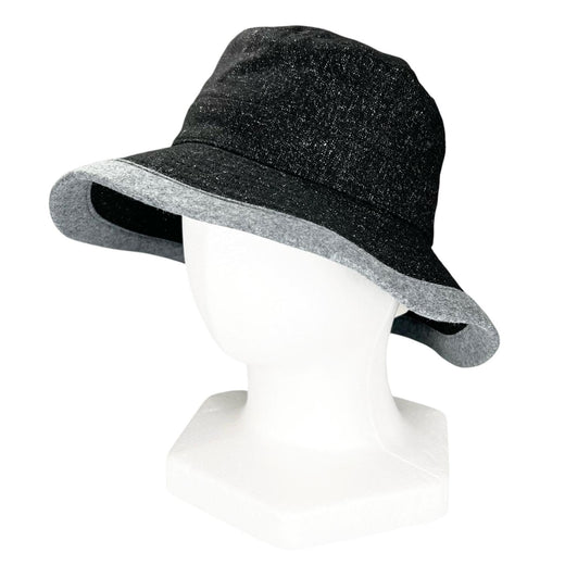Pristine HERMES hat bucket black Virgin wool Women 58